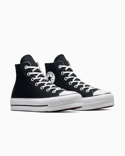 Chuck Taylor All Star Lift Platform Canvas Black/White/White, Top and Side View