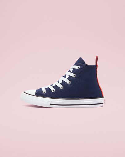 Converse Color Chuck Taylor All Star Azul marino medianoche/Amapola brillante, Inner Side View