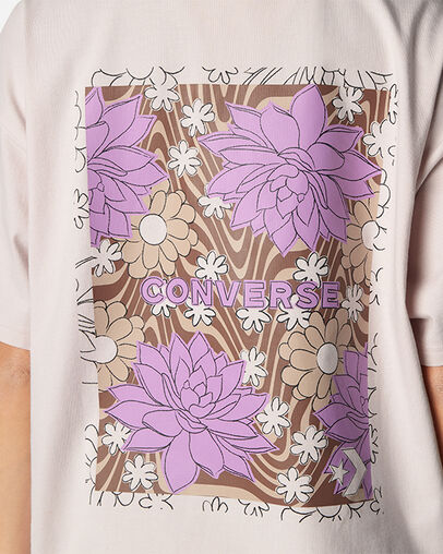 T-shirt Desert Rave Oversized Art Rose orge, Detail View