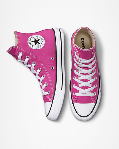 Chuck Taylor All Star Fucsia activo/Blanco/Negro, Top and Side View