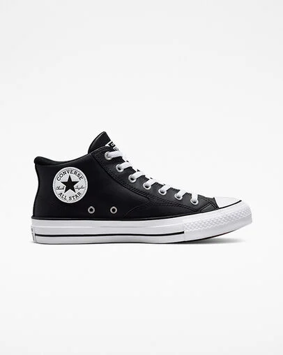 Chuck Taylor All Star Malden Street Faux Leather Black/White/Black, Outer Side View