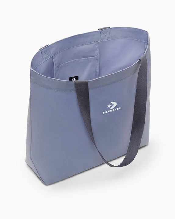 Star Chevron Canvas Tote Bag Lilla peltro/Lavanda cenere