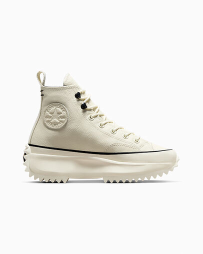 Run Star Hike Platform Leather Egret/Black/White, Outer Side View