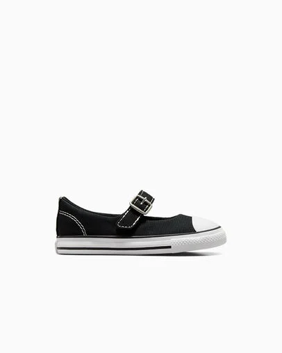 Chuck Taylor All Star Dainty Mary Jane Black/White/Black, Outer Side View