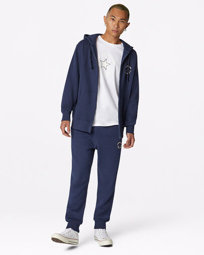 Chuck Taylor Heritage Full-Zip Hoodie Obsidian, Full Body View