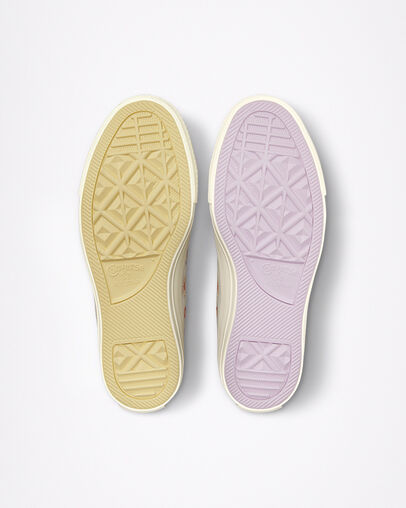 Chuck Taylor All Star Embroidered Floral Egret/Multi/Black, Detail Angle View