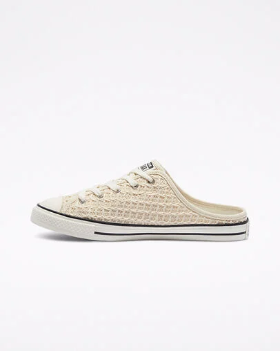 Chuck Taylor All Star Dainty Mule Raffia Natural Ivory/Egret/Black, Inner Side View