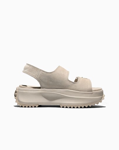 Run Star Sandal Platform Suede Papyrus/Papyrus/Papyrus, Outer Side View