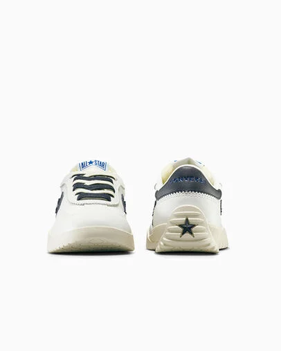 Run Star Trainer Nylon & Leather Vintage White/Natural Ivory, Heel View