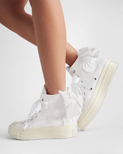 Chuck 70 Bows Blanco/Blanco/Garza, Reflective View
