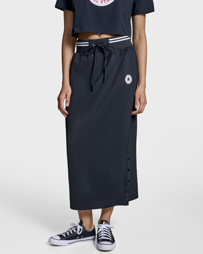 Retro Chuck Taylor Track Skirt Black, Back View