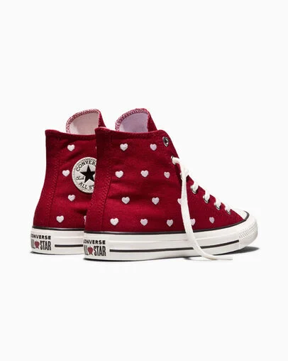 Chuck Taylor All Star Valentine's Day Days Ahead Red/Vintage White/New Found Bloom Pink, Heel View