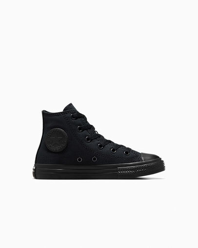 Chuck Taylor All Star Classic pour très petit enfant/enfant Noir monochrome, Outer Side View