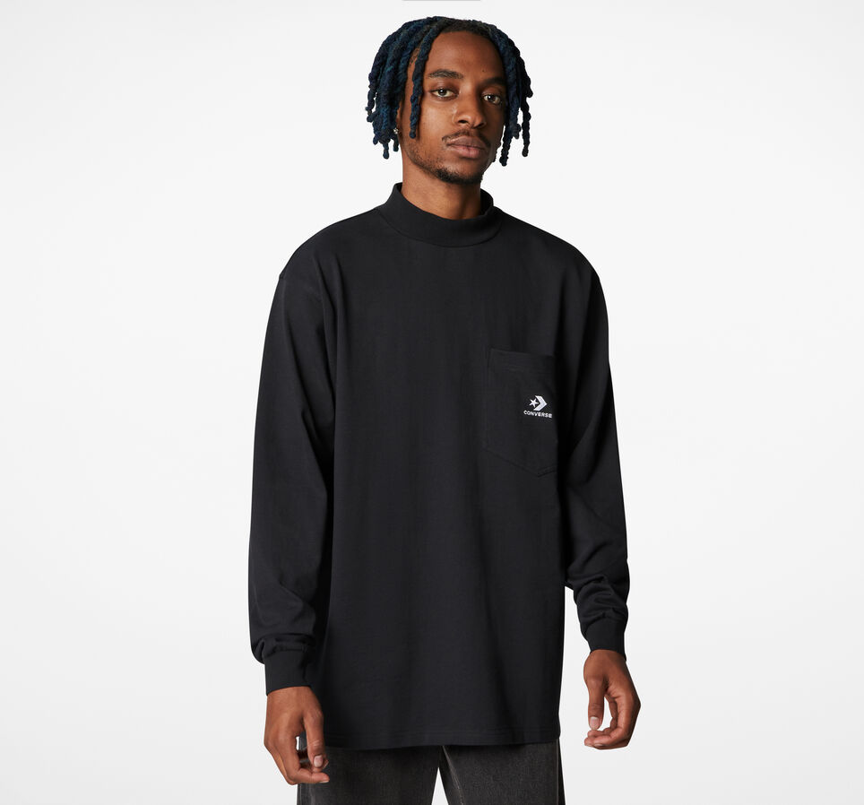 Long Sleeve Mock Neck T-Shirt