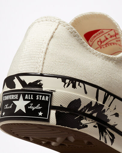 Chuck 70 Hybrid Floral Egret/Black/Egret, Detail Angle View