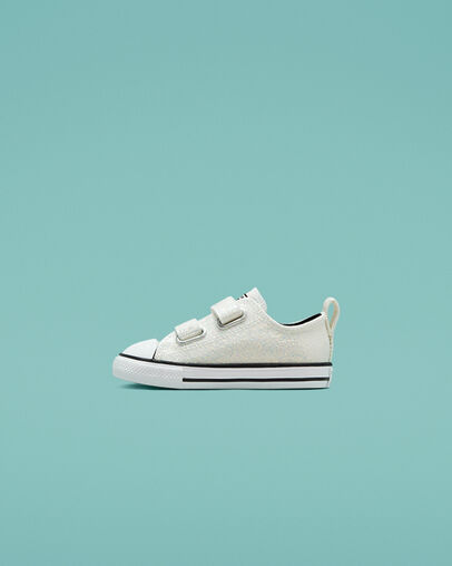 Chuck Taylor All Star Easy-On Iridescent Glitter Argent/Noir/Blanc, Inner Side View