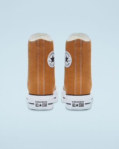 Chuck Taylor All Star Lift Extra High Platform Dark Soba/White/Black, Heel View