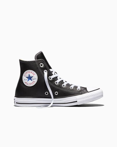 Chuck Taylor All Star Leather Black, Outer Side View