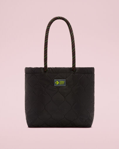 Gesteppte Lodge-Tasche Converse Black, Front View