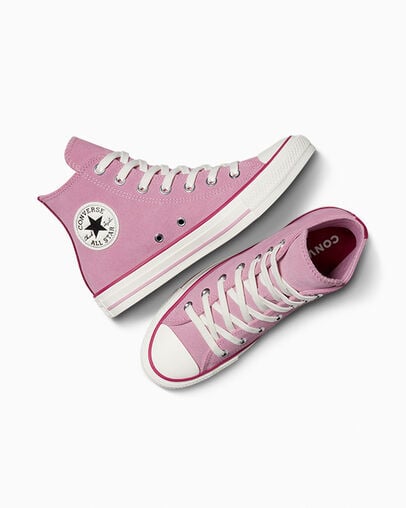 Chuck Taylor All Star Contrast Suede Cliffside Rose/Sporty Berry, Angled View