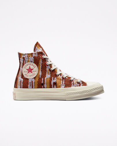 Chuck 70 Crafted Jacquard Dark Terracotta/Soft Red, Outer Side View