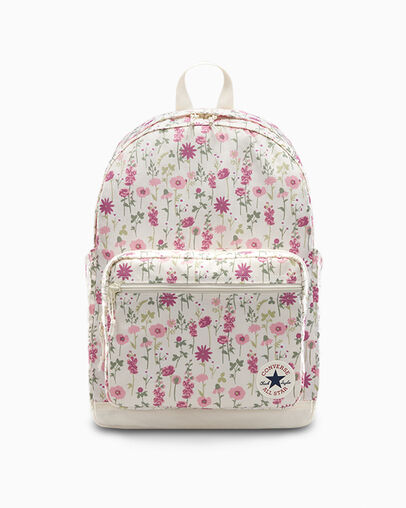 Go 2 Wildflowers Backpack Converse Egret Floral Aop, Front View
