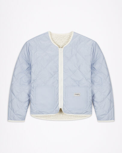 Reversible Sherpa Jacket Egret Multi, Front View