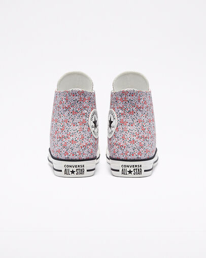 Chuck Taylor All Star Vintage Floral Vintage White/Pink Foam, Heel View