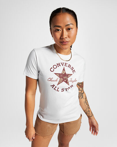 Floral Patch T-Shirt Blanco, Front View