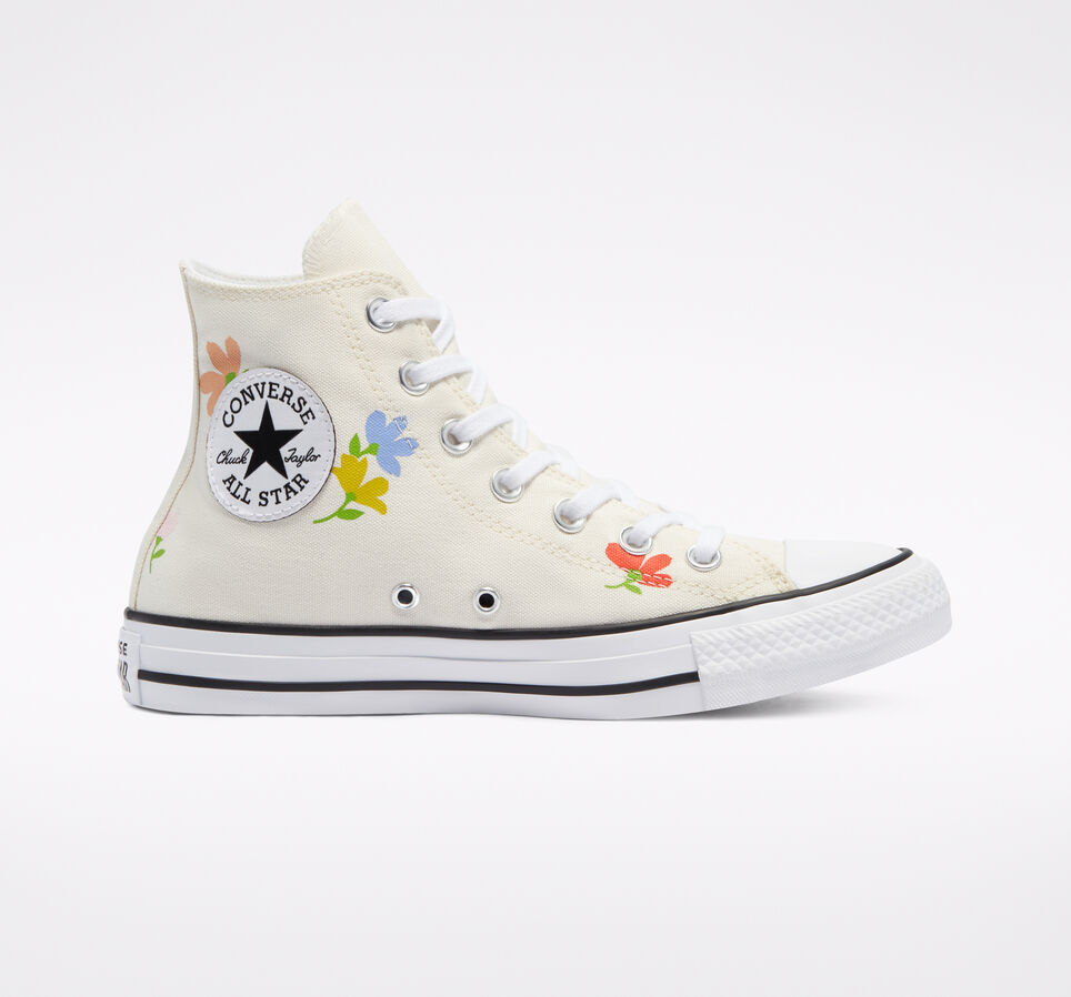 Chuck Taylor All Star Floral Print Egret/Black/White