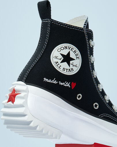 Love Thread Run Star Hike Negro/Blanco/Rojo universitario, Detail Angle View