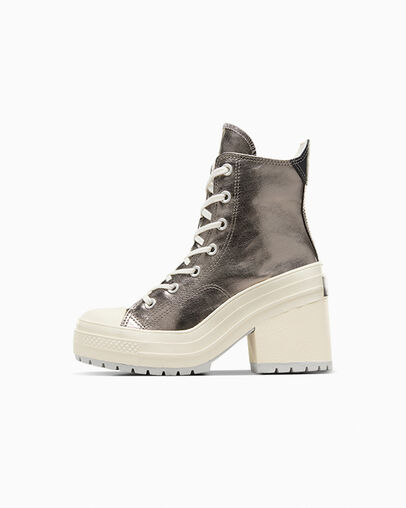 Chuck 70 De Luxe Heel Metallic Metallic Gunmetal, Inner Side View