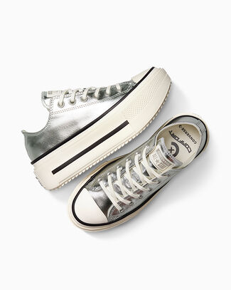 Chuck Taylor All Star Lift Double Stack Platform Metallic Silver - A16406C