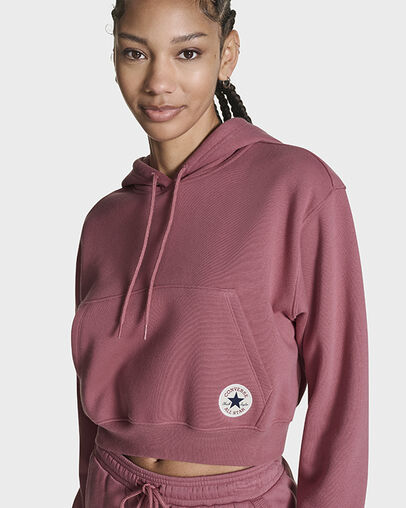 Chuck Taylor All Star Cropped Hoodie Royal Flushed, Detail View