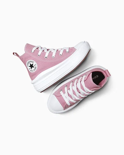 Chuck Taylor All Star Move Platform Cliffside Rose/White/Black, Angled View