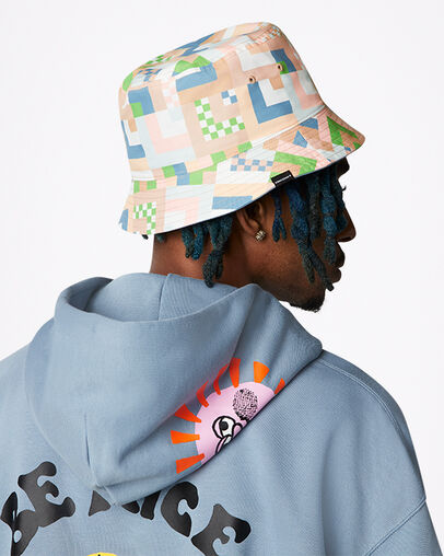 Reversible Bucket Hat Aop Multi/Indigo Oxide
