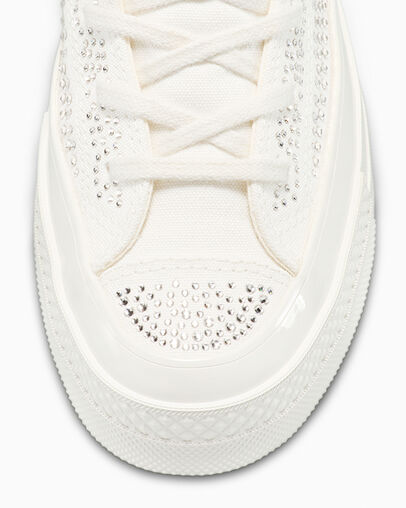 Chuck 70 with Swarovski&reg; crystals Vintage White/Barely Grey, On Foot Shot 2