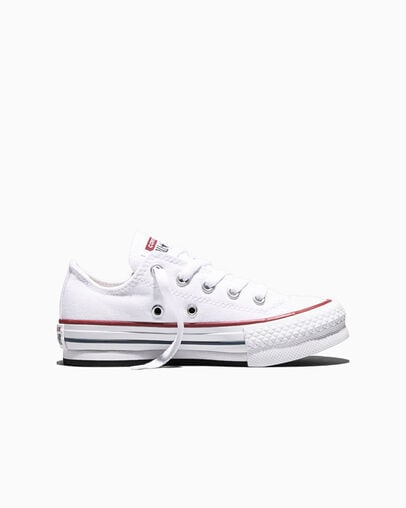 Chuck Taylor All Star Lift Platform Blanc/Grenat/Bleu marine, Outer Side View