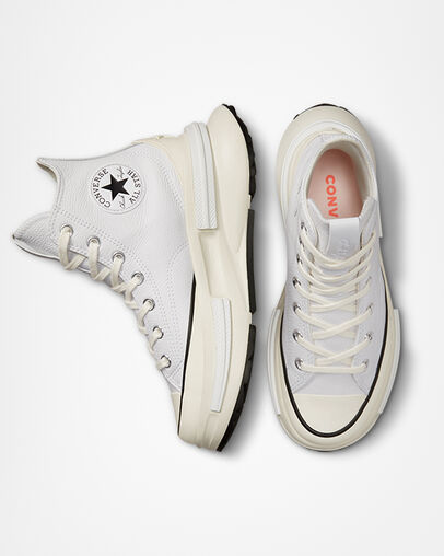 Run Star Legacy CX Foundational Leather White/Black/Egret, Top and Side View