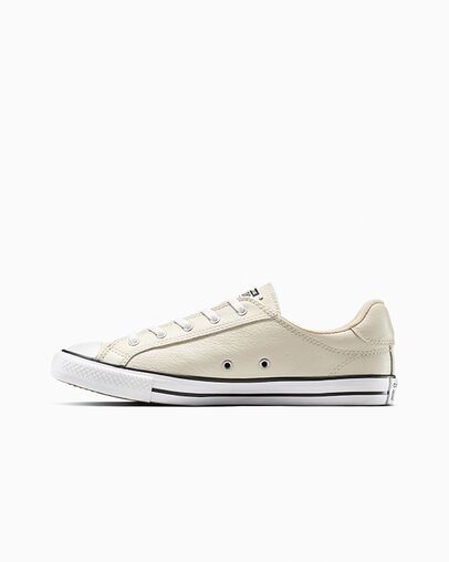 Chuck Taylor All Star Dainty Lucky Leather Egret/Black/White, Inner Side View