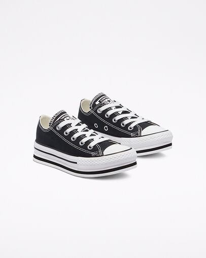 Chuck Taylor All Star Lift Platform Black/White/Black, Angled View