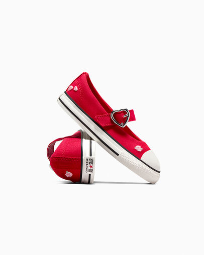Chuck Taylor All Star Dainty Mary Jane Valentine's Day Easy On Red/Lt Jellyfish Jitter, Detail Angle View
