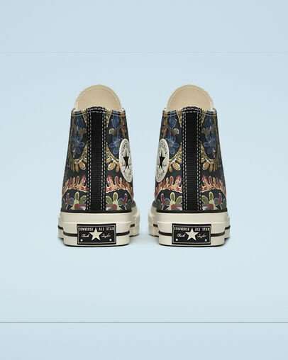 Fall Florals Chuck 70 Burdeos intenso/Negro/Trigo, Heel View