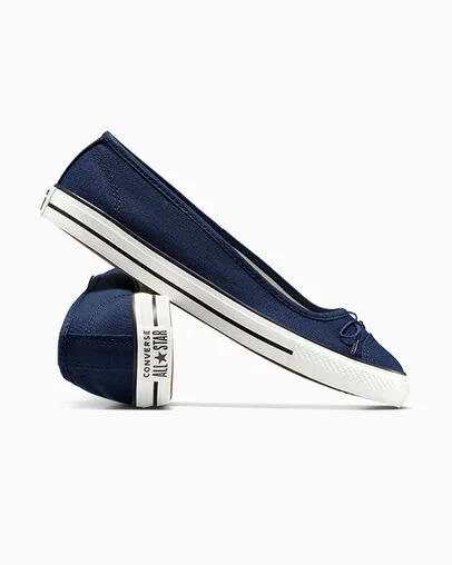 Chuck Taylor All Star Dainty Ballerina Navy/Egret/Navy, Detail Angle View