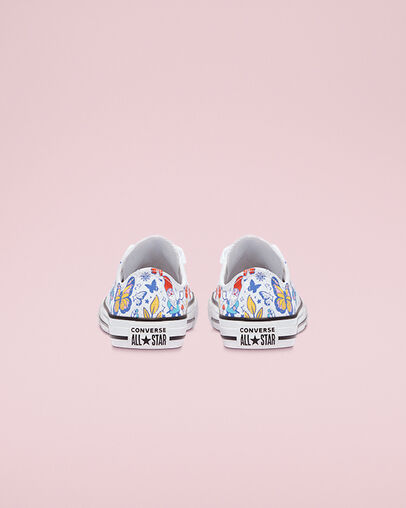 Butterfly Chuck Taylor All Star Blanc/Noir/Blanc, Heel View