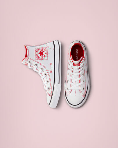 Chuck Taylor All Star Future Utility White/University Red/Black, Top and Side View