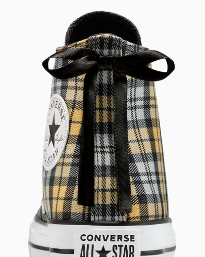 Chuck Taylor All Star Plaid Black/Yellow/White, Detail Angle View