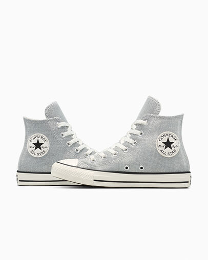 Chuck Taylor All Star Sparkle Barely Grey/Egret/Black, Detail Angle View