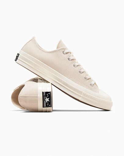 Chuck 70 Canvas Natural/Black/Egret, Detail Angle View