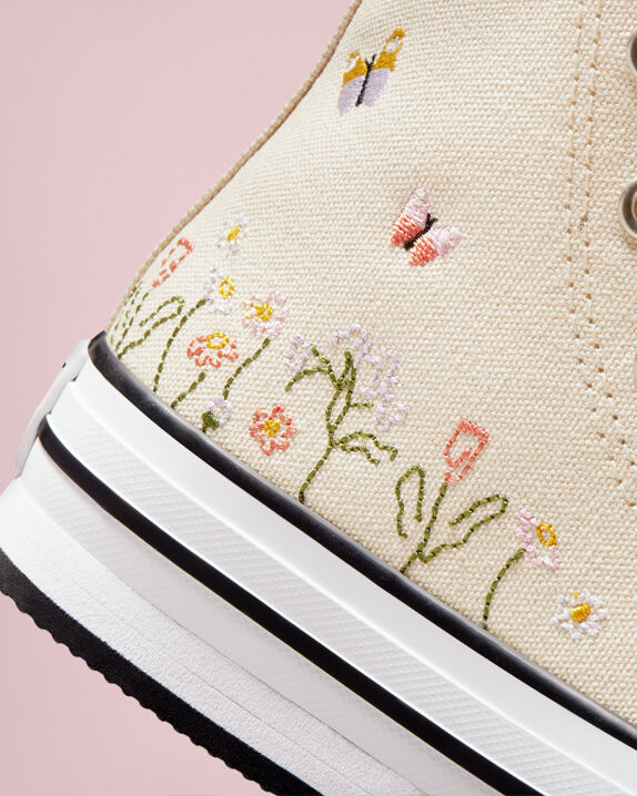 converse embroidered platform